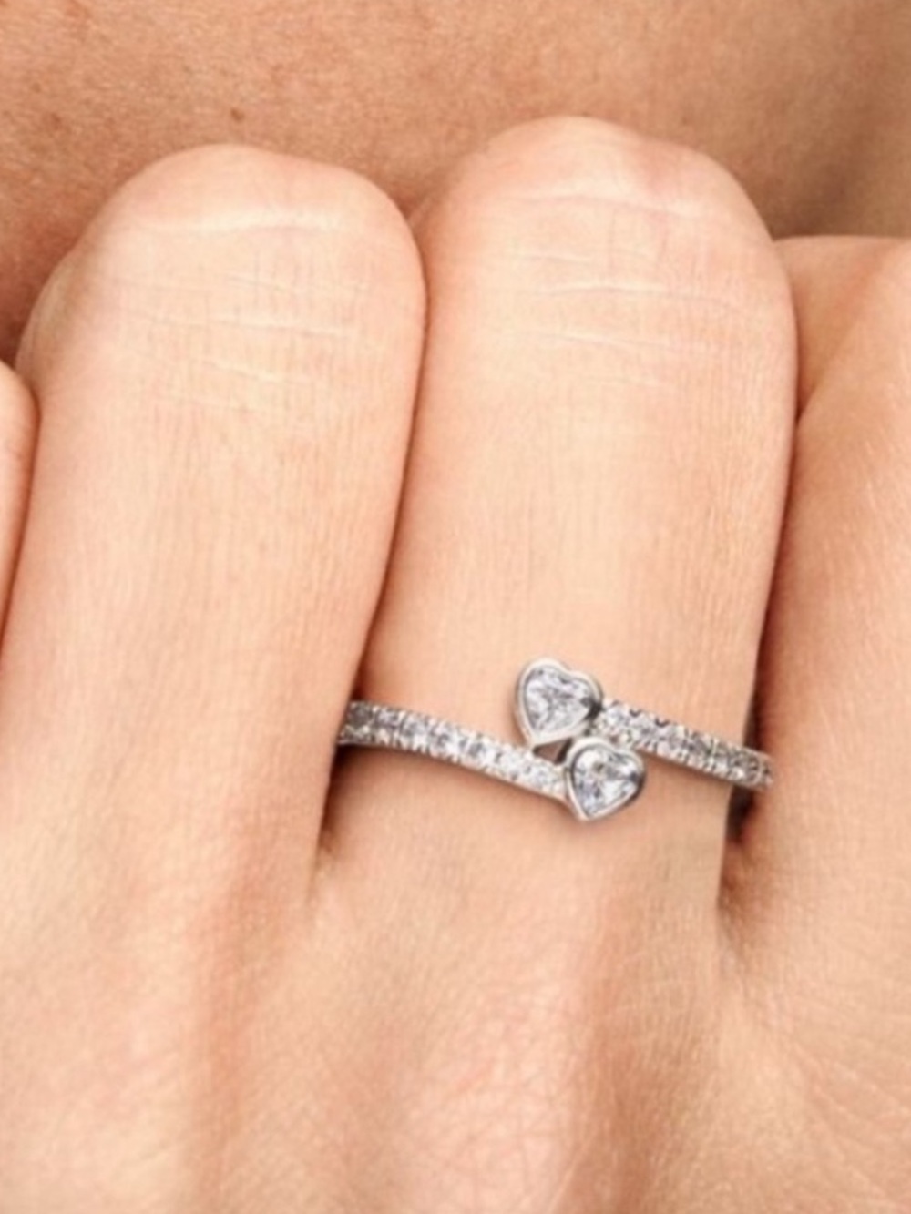 Pandora | Two Sparkling Hearts | Ring